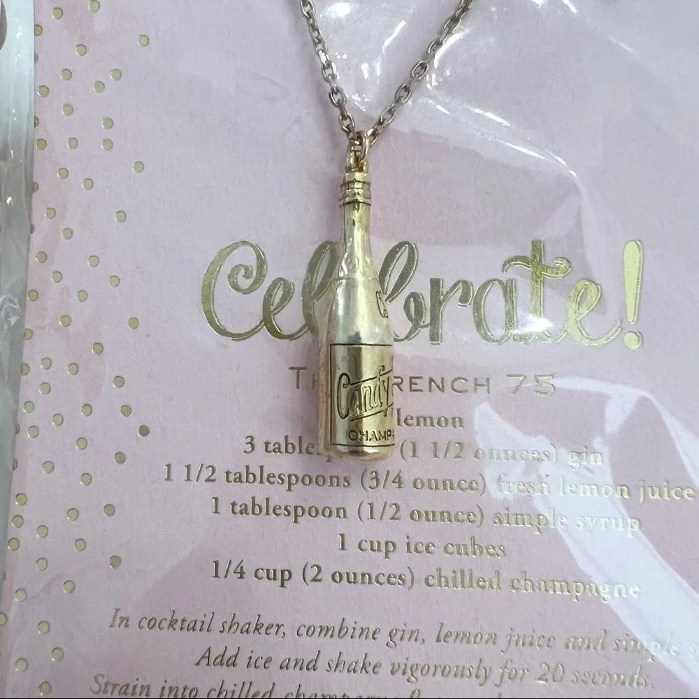 Candy Shop Vintage French 75 Pop the Bubbly Necklace Champagne Bottle